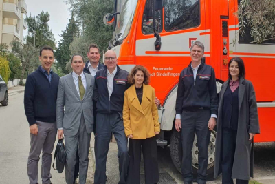 Πυροσβεστικό όχημα δώρισε ο Δήμος Ζιντελφίνγκεν στον Δήμο Ανατολικής Σάμο