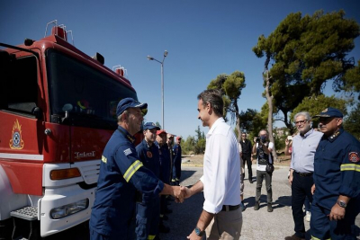 Κυριάκος Μητσοτάκης: Αυτοψία στις πληγείσες περιοχές της Πεντέλης