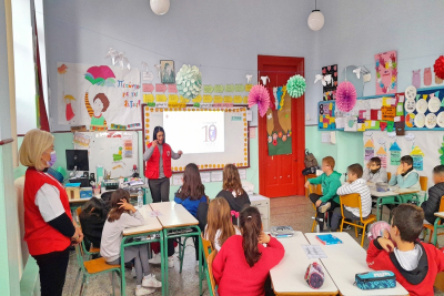 Το Περιφερειακό Τμήμα Ε.Ε.Σ. Μυτιλήνης στο Δημοτικό Σχολείο Αγίας Παρασκευής Λέσβου