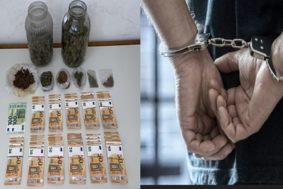 Λέσβος: Σύλληψη στο Πλωμάρι - Κατασχέθηκαν 272,6 γραμμάρια χασίς και 10.800€