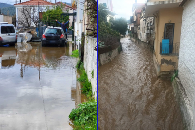 Πλημμύρες στη Γέρα, προβλήματα και στο Πλωμάρι (pics)
